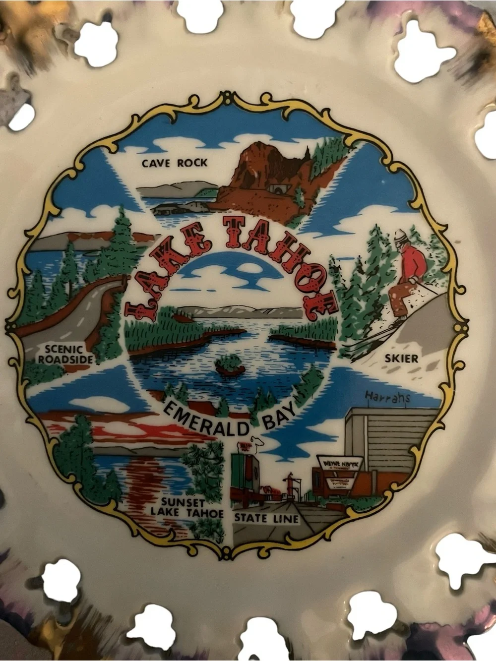 Lake Tahoe Souvenir Decorative Plate